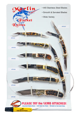 Alco Manufacturing 3-1/2”  Bone Handle Knife – 3 Blade (3-1/2”)