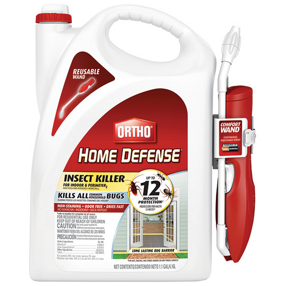 ORTHO HOME DEFENSE INSECT KILLER FOR INDOOR & PERIMETER RTU WAND 1.1 GAL (11.702 lbs)