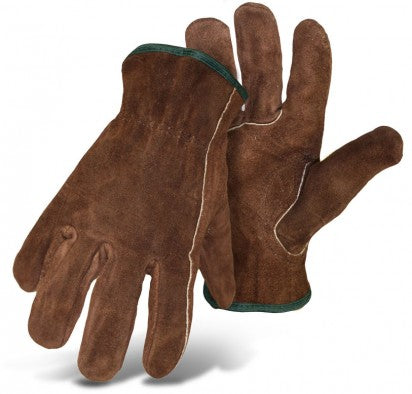 BOSS Split Cowhide Leather Driver Brown (Large)