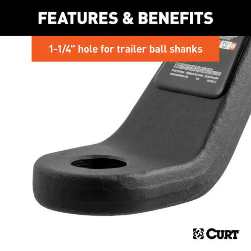 Curt Forged Ball Mount (2 Shank, 17,000 lbs., 6 Drop, 9-1/2 Long) (6)