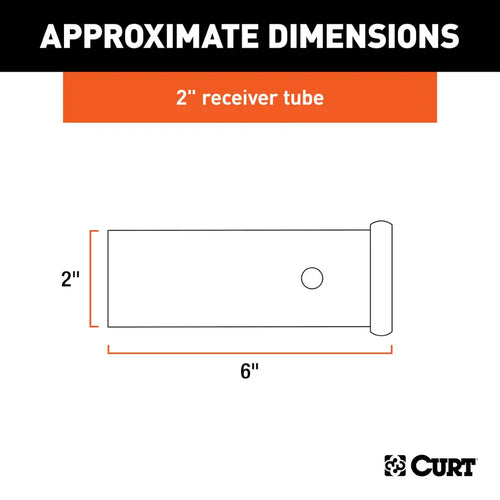 Curt 6 Raw Steel Receiver Tubing (2 Receiver) (2 x 6)