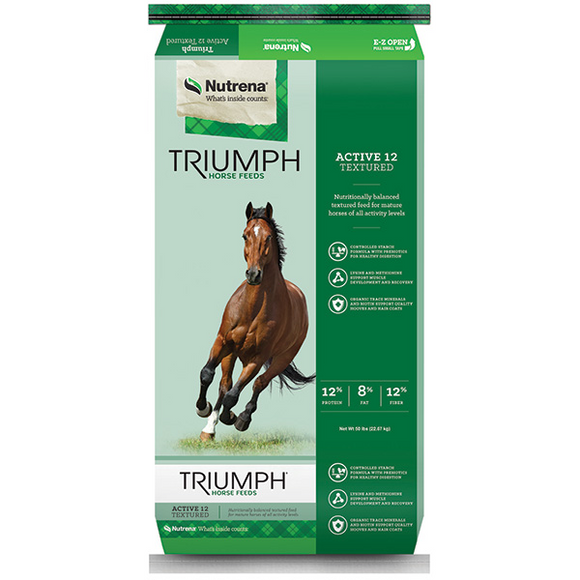 Nutrena® Triumph® Active 12% Textured Horse Feed (50 lbs)