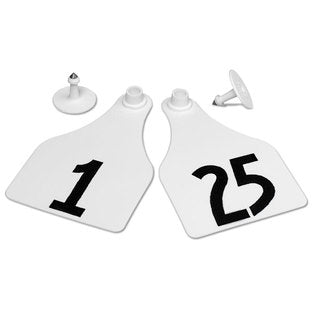 Allflex Tag System Maxi Female White W/buttons 4 X 3 White 1 - 25 (White, 4 x 3)