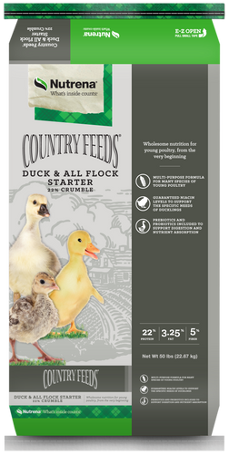 Nutrena® Country Feeds® Duck & All Flock Starter Crumble (50 lb)