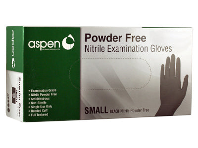 Aspen Powder Free Nitrile Examination Gloves (Large / 100 Count)