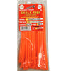 Tool City 8 in. L Orange Cable Tie 100 Pack (8, Orange)