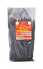 Tool City 7.9 in. L Black Cable Tie 120LB Heavy Duty 100 Pack (7.9, Black)