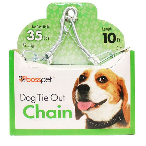 Boss Pet Medium Dog Tie-Out Swivel Snap Welded Chains 2.5Mm X 20 ft. (2.5mm X 20')