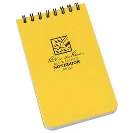Notebook, Top Spiral, Yellow, 3 x 5-In.