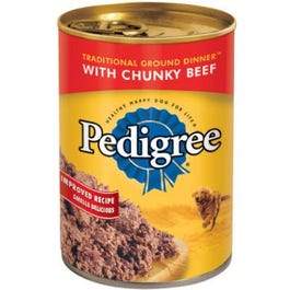 Dog Food, Chunky Chopped Beef, 13.2-oz.