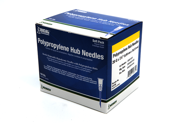 Ideal® Polypropylene Hub Needle (20 Gauge x 1/2