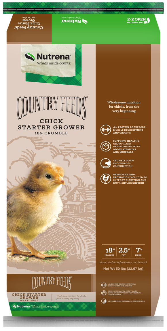 Nutrena® Country Feeds® Chick Starter Grower 18% Crumbles