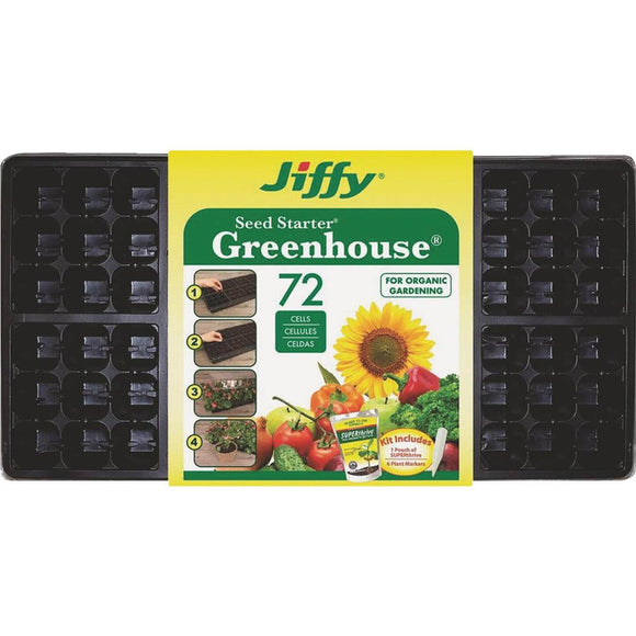 Jiffy 72-Cell Seed Starter Kit with Superthrive