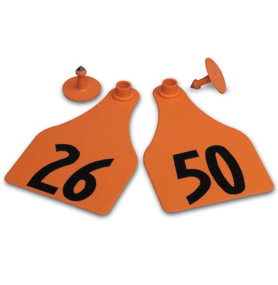 Allflex 26 - 50 Orange Global Numbered Maxi Cattle Id Ear Tags