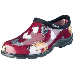 Sloggers Women’s Waterproof Comfort Shoes Barn Red Chicken Design