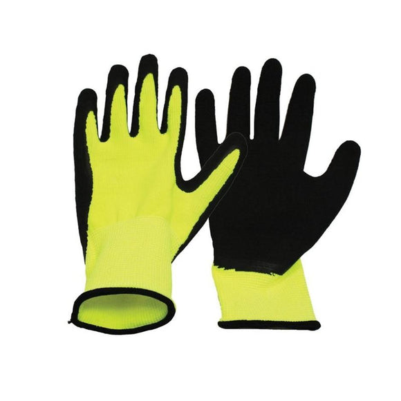 Boss V2 Flexi Grip High- Vis  Poly Knit Latex Palm Glove